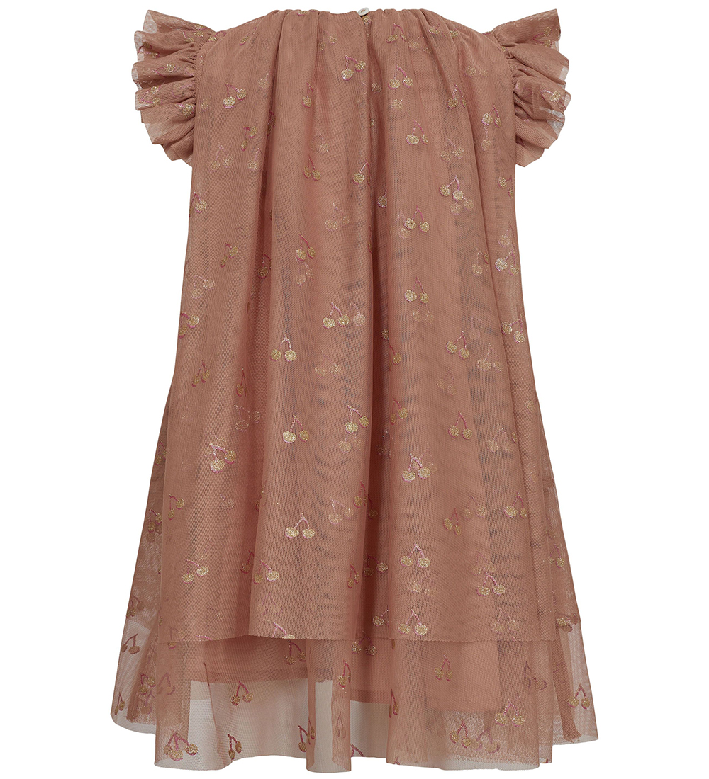 Sofie Schnoor Kleid - Rosig Brown m. Kirsche/Glitzer