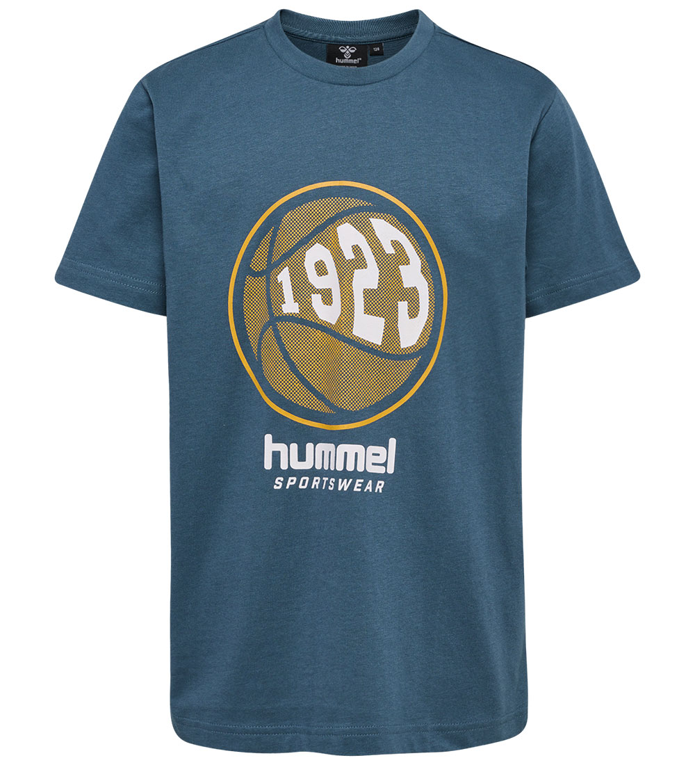 Hummel T-shirt - hmlLeo - Bering Sea