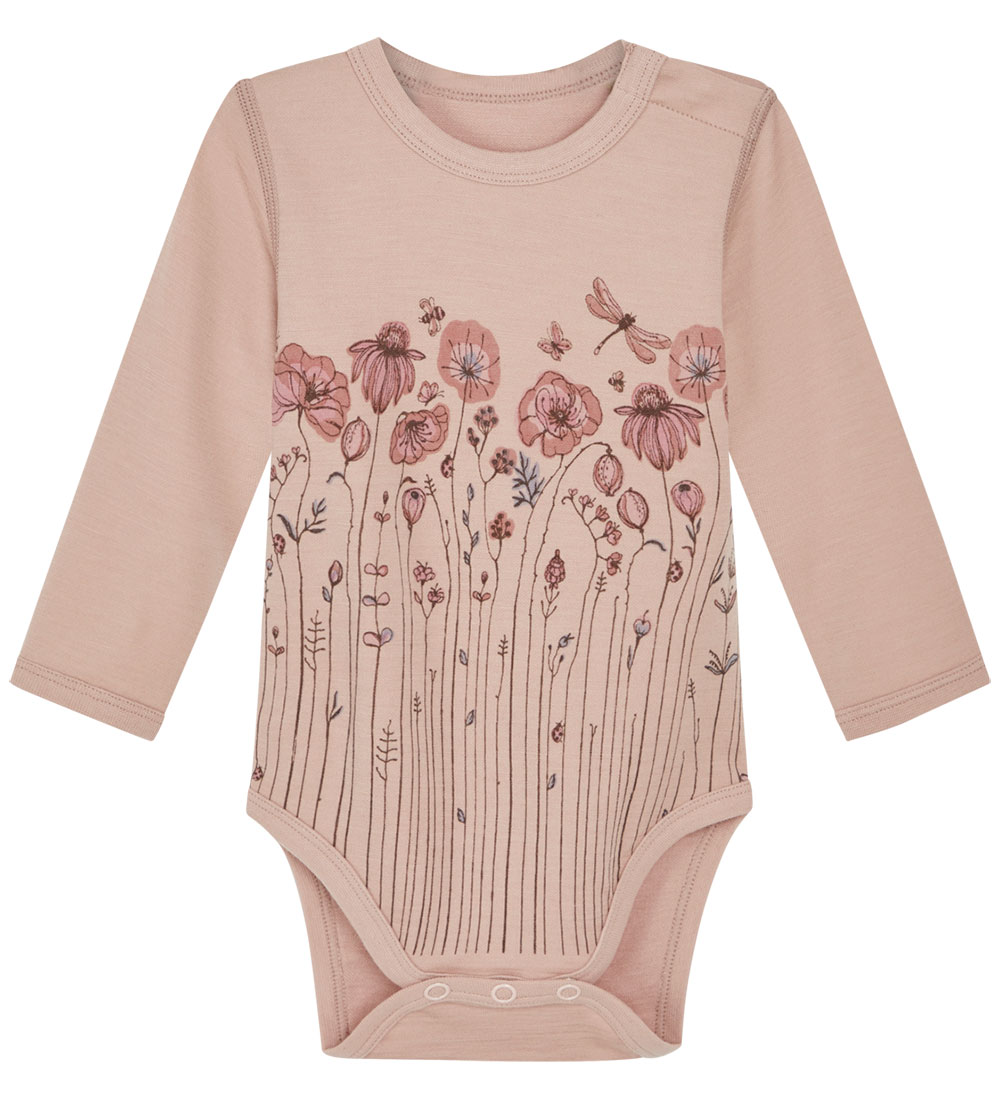 Hust and Claire Bodysuit L/æ - Wool/Bamboo - Baloo - Rose Cloud