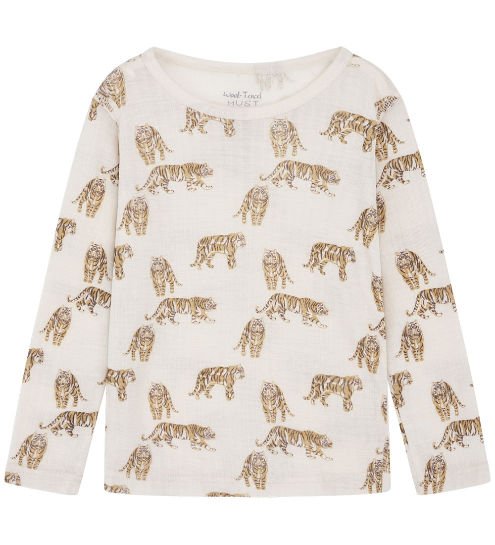 Hust Eend Caire Blouse - Wol/Tencel - Acel - Frans Oak m. Tigre