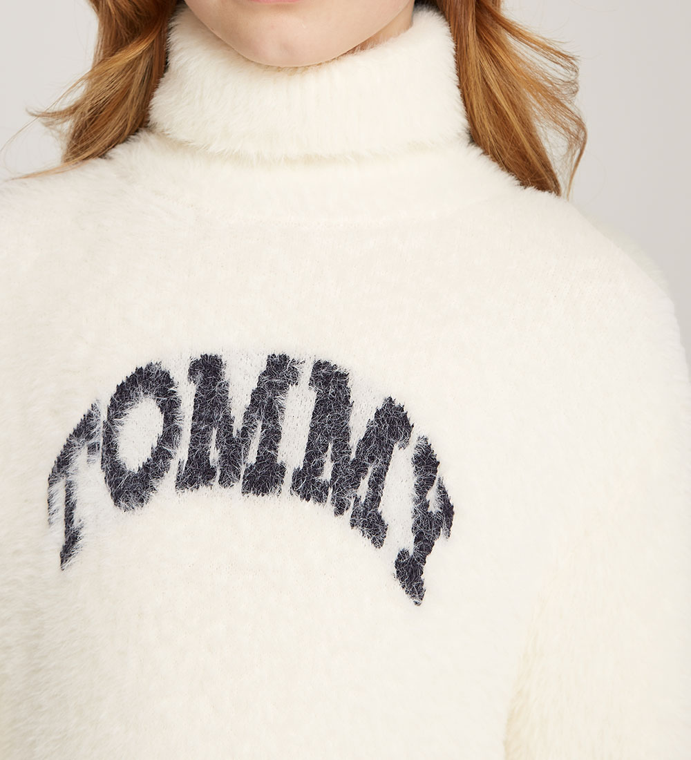 Tommy Hilfiger Dress - Knitted - Turtleneck Fluffy - Ivory Petal