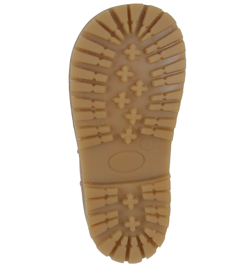 Bottes d'Hiver Pom Pom - Broque Velcro Botte Tex - Vieux Rose