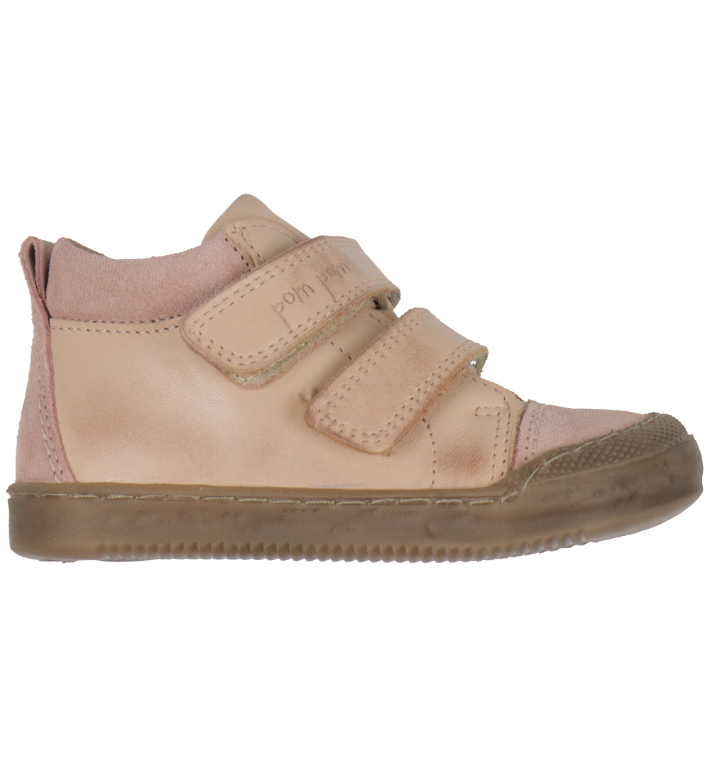 Pom Pom Shoe - Sneaker Velcro - Old Rose