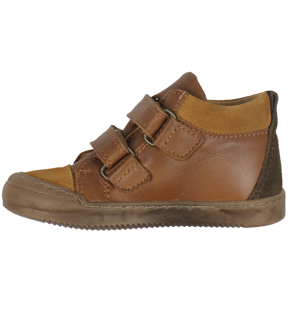 Pom Pom Shoe - Sneaker Velcro - Dark Camel