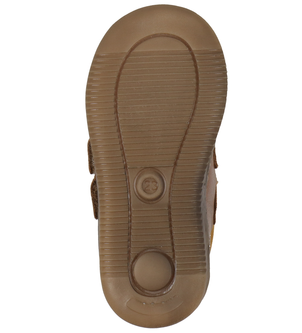 Pom Pom Shoe - Sneaker Velcro - Dark Camel