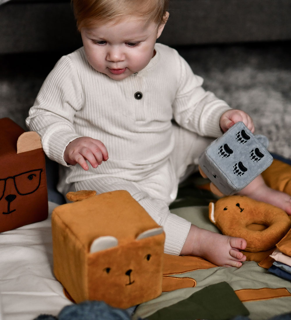 Fabelab Activity Toy - Fabric blocks - Bears - Multi Colour