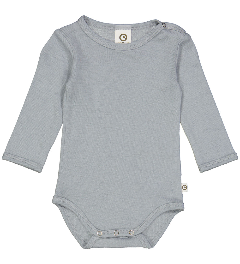 Müsli Bodysuit L/æ - Wool - Woolly - Jasmine Blue