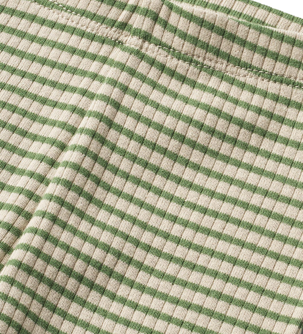 Wheat Leggings - Rib - Jules - Elm Green Stripe