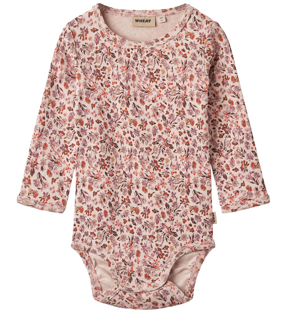 Wheat Bodysuit L/æ - Liv - Pale Rose Flowers