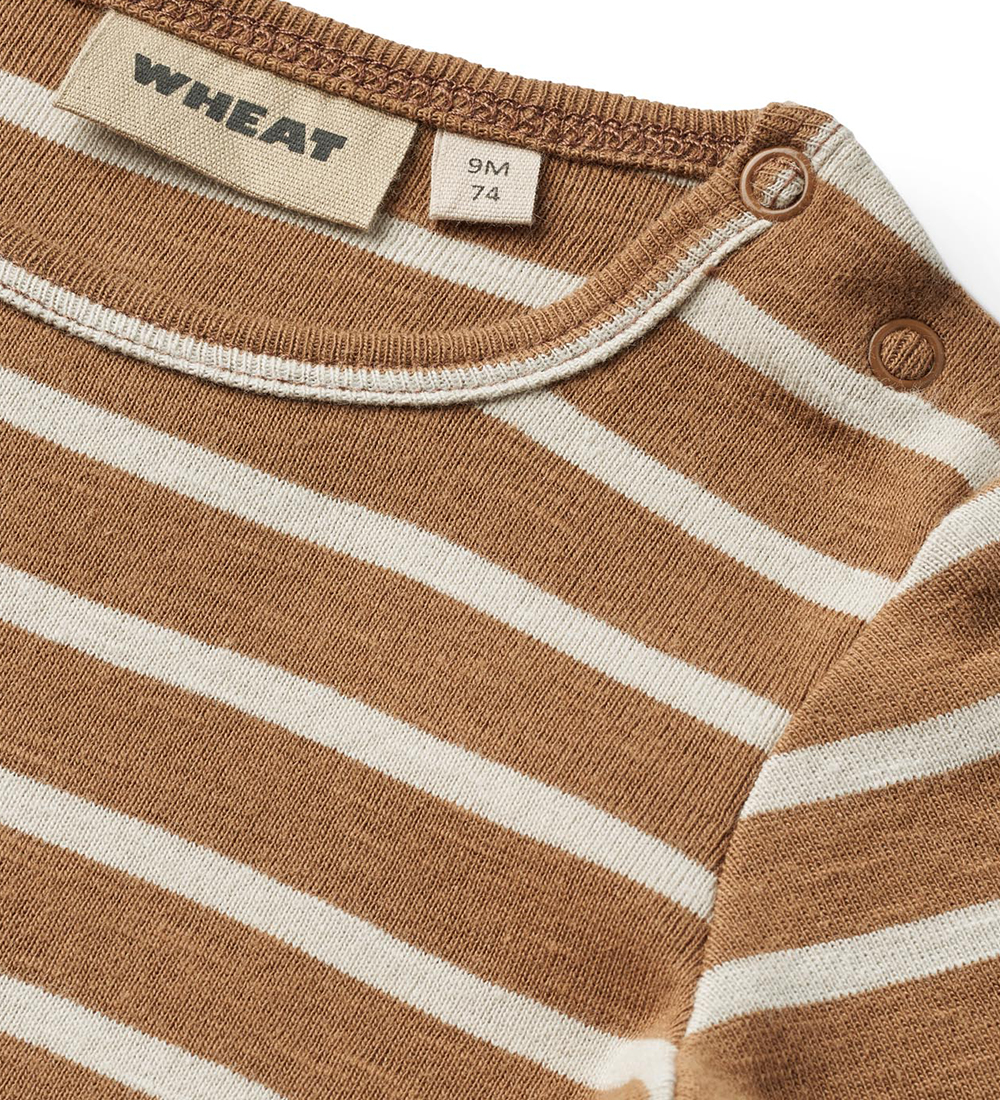 Wheat Bodysuit L/æ - Berti - Caramel Stripe