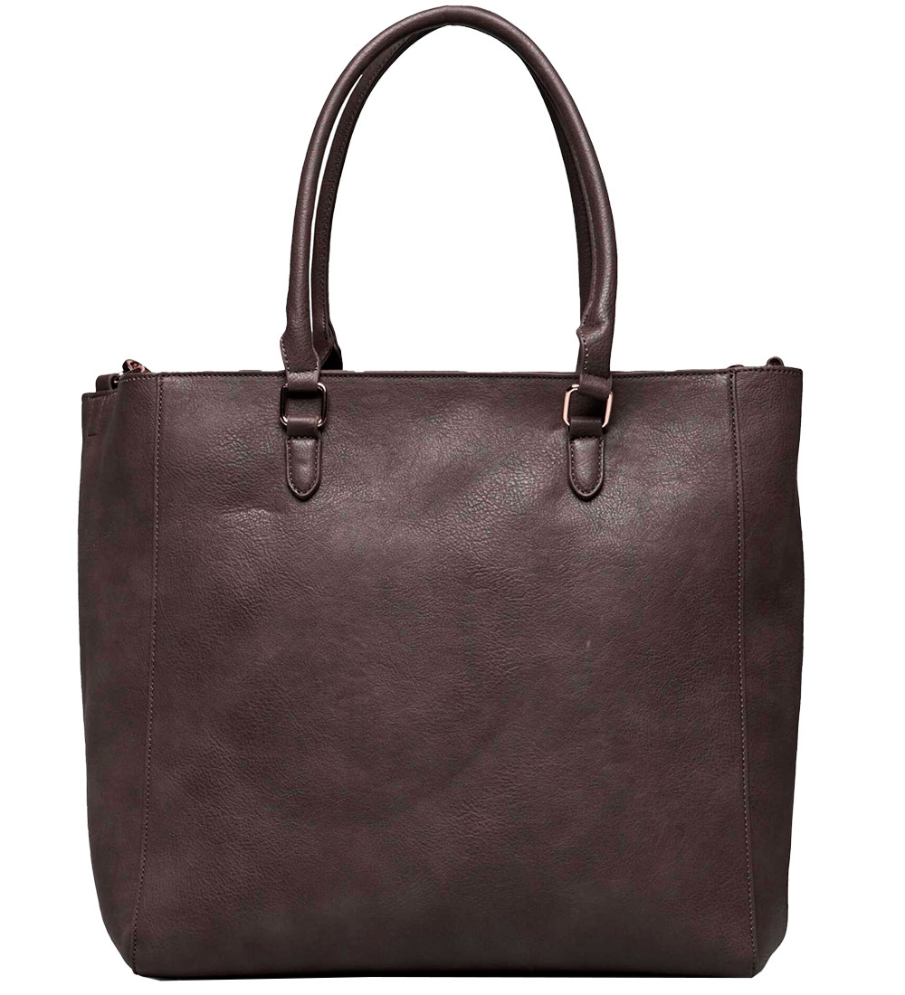 Rosemunde Shopper w. Clutch - 2 In 1 - Dark Brown/Gold