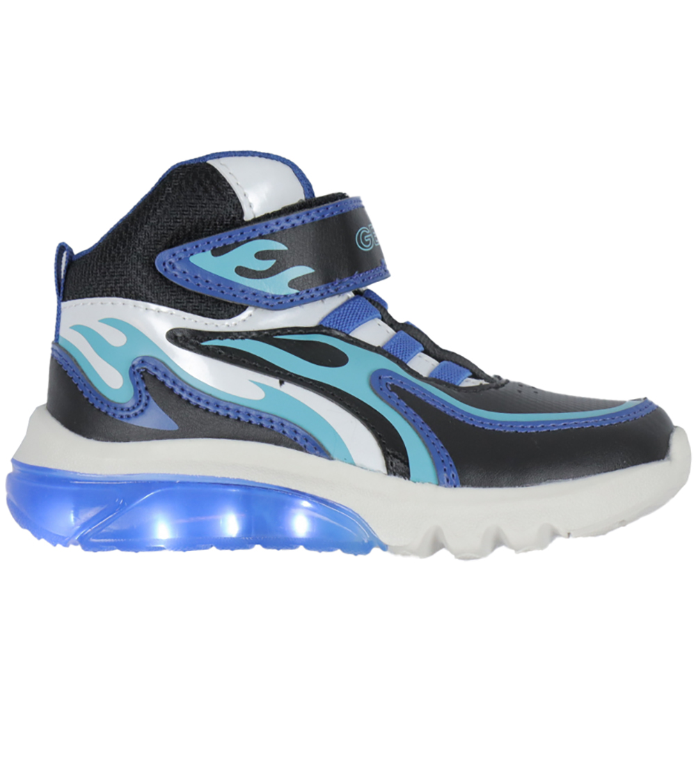 Geox Stiefel m. Light - J Ciberdron - Schwarz/Royal