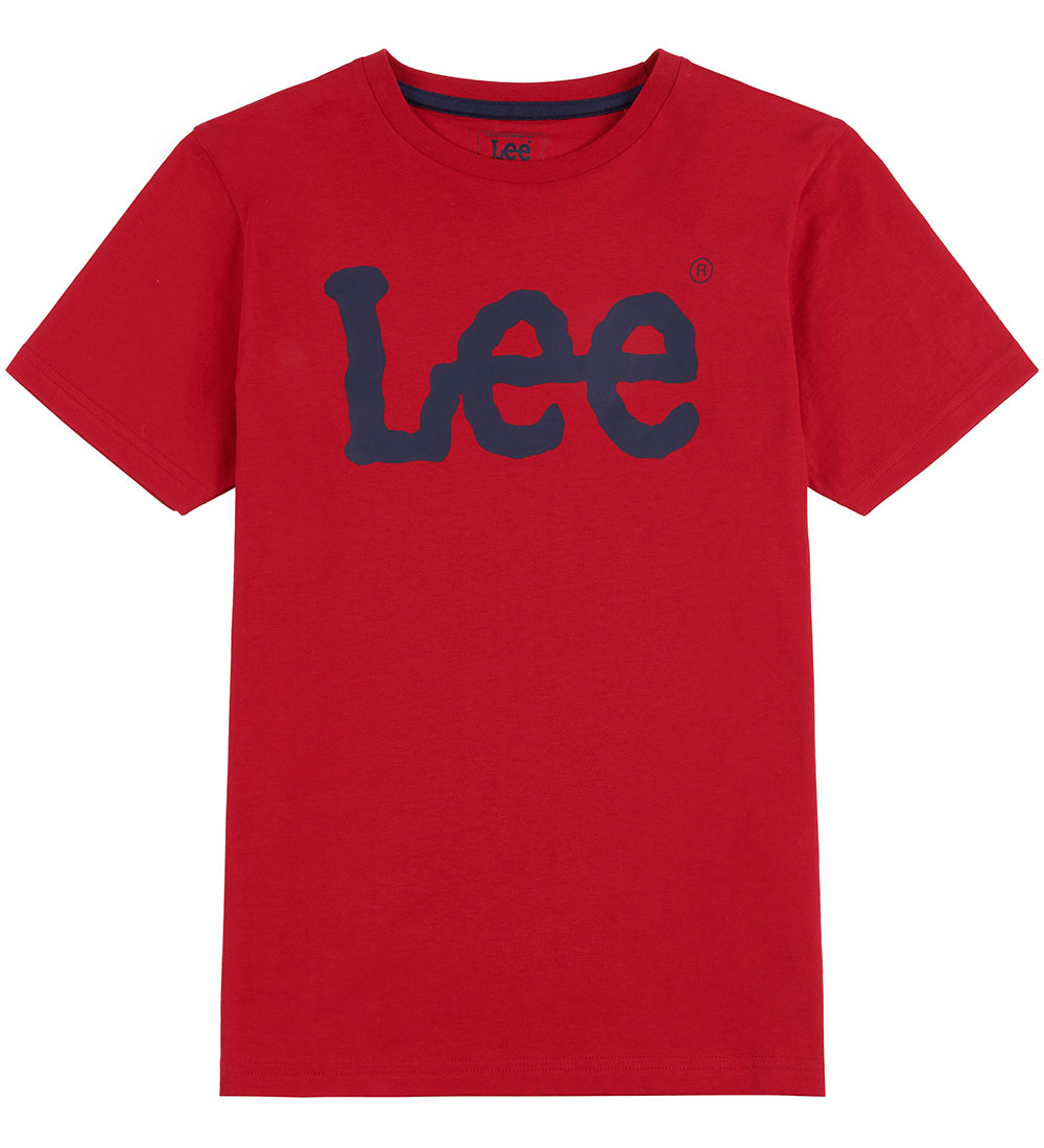 Lee T-shirt - Wobbly Graphic - Tango Red