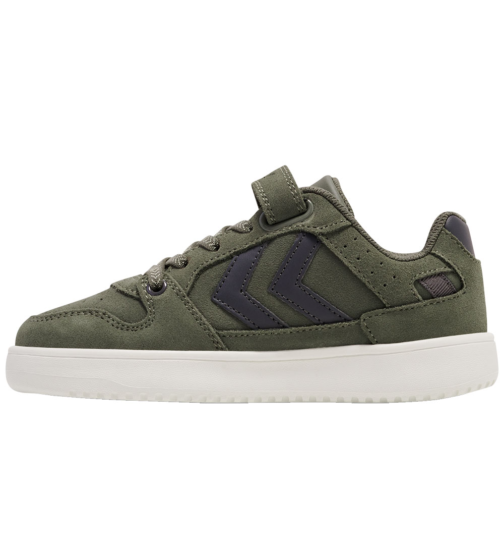 Hummel Shoe - ST. Power Play Suede Jr - Dusty Olive