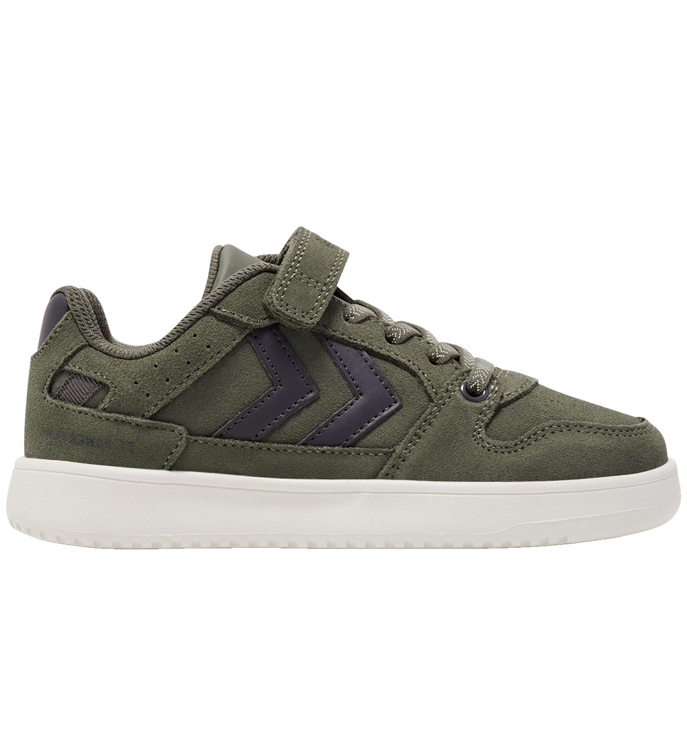 Hummel Shoe - ST. Power Play Suede Jr - Dusty Olive