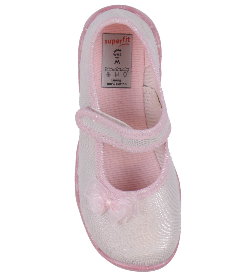 Superfit Ballerina Hausschuhe - Bubble - Rosa/Weiß