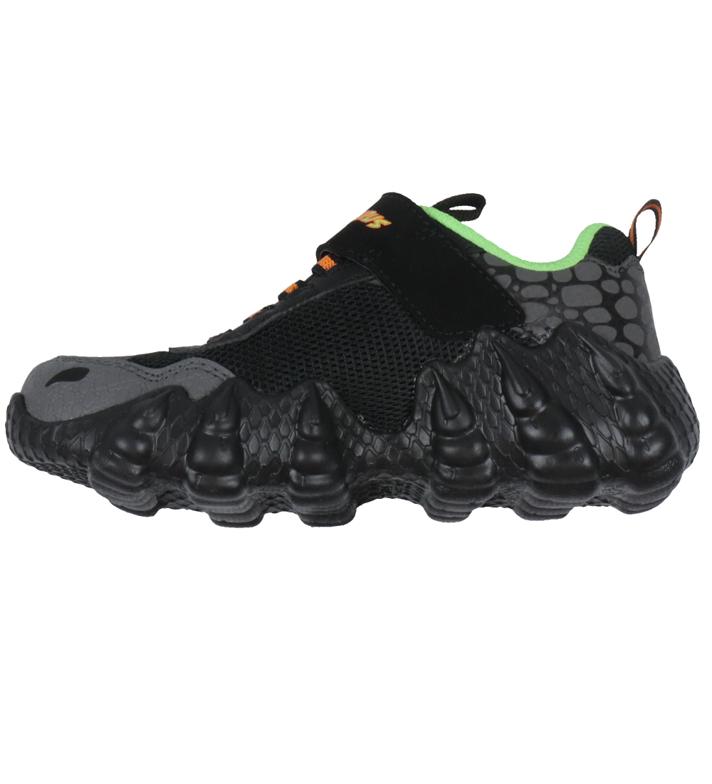 Skechers Skor m. Ljus - Skech-O-Saurus - Svart/Grå