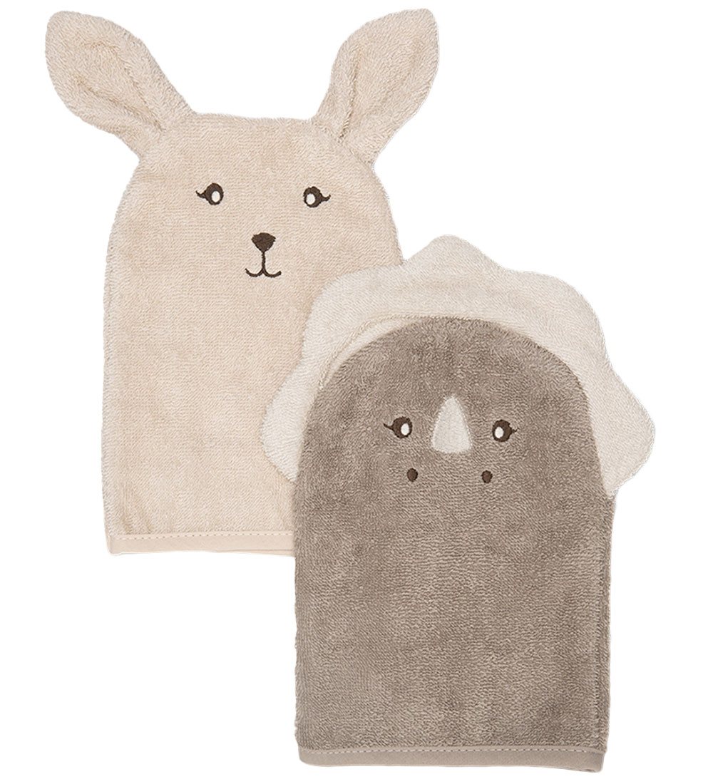 That's Mine Washcloth - 2-Pack - Michi - Bunny & Dino