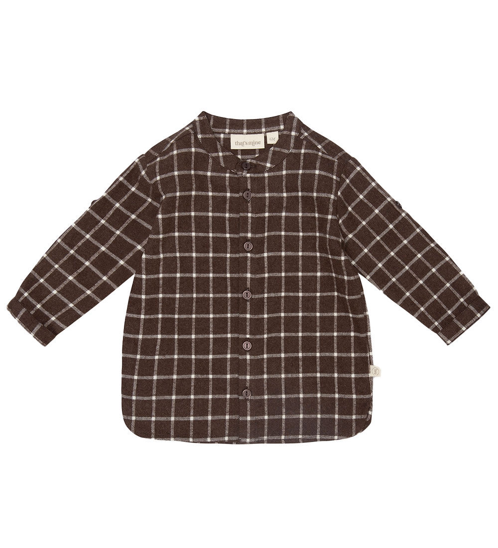 That's Mine Skyrta - HUGO - Dark Brown Melange