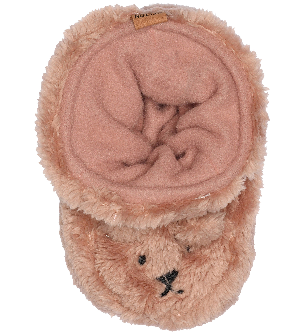 Melton Booties - Bear Fluffy - Burlwood