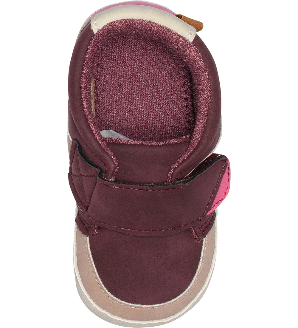Melton Leder-Krabbelschuhe - Grape Wine