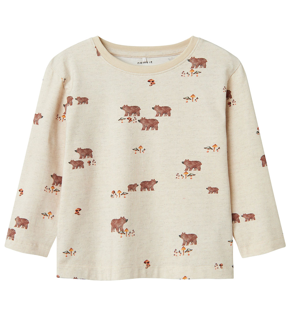 Name It Blouse - NmmNino - Peyote Melange w. Bears