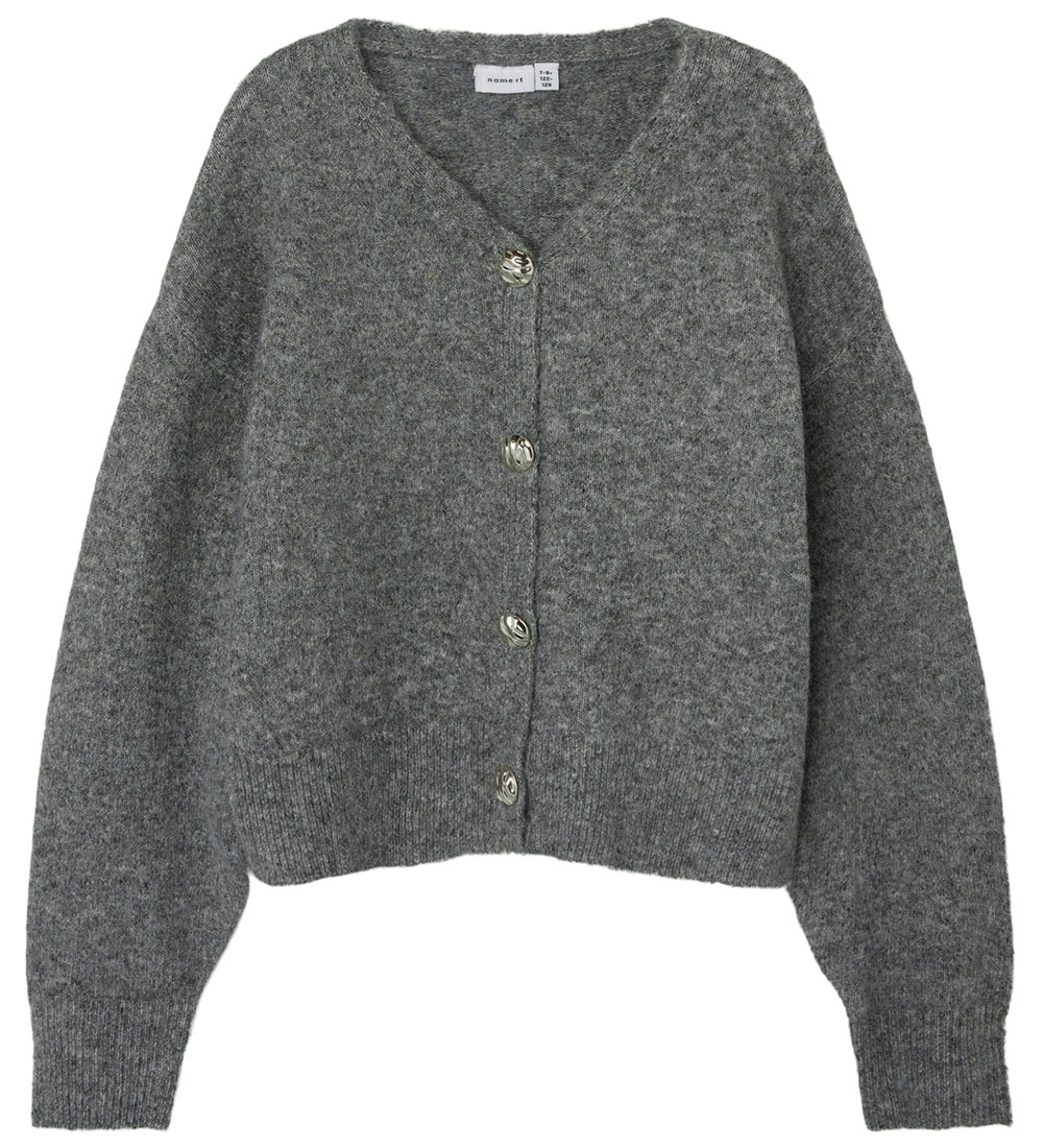 Name It Cardigan - Knitted - NkfNacola - Grey Melange