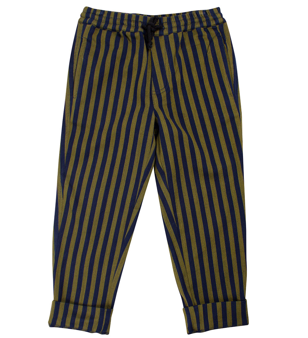 Danefæ Trousers - Danefrede Stretch Canvas Pants - Olive/Dark Na