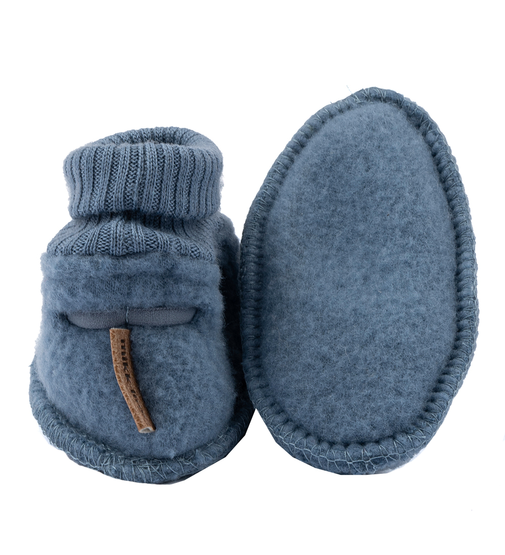 Mikk-Line Krabbelschuhe - Wolle - Feuerstein Stone
