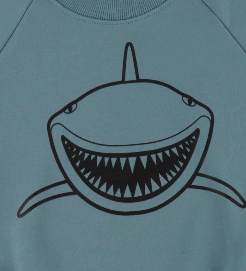 DYR-Cph Sweatshirt - Animal Bellow - Blue Grey Outline Shark