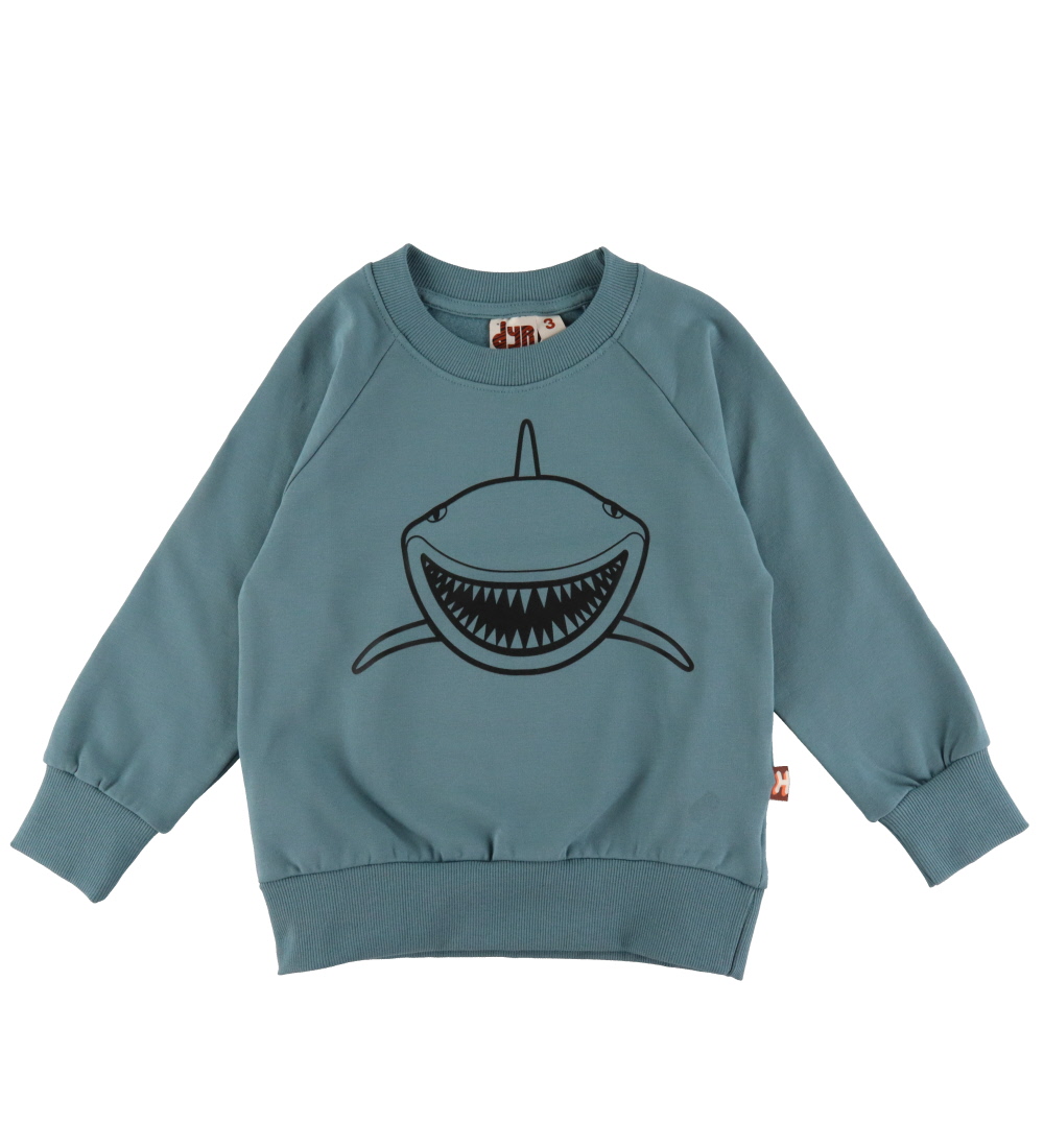 DYR-Cph Sweatshirt - Animal Bellow - Blue Grey Outline Shark