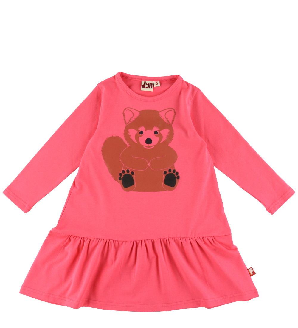 DYR-Cph Dress - Dyrbirdy - Bright Pink Full Red Panda