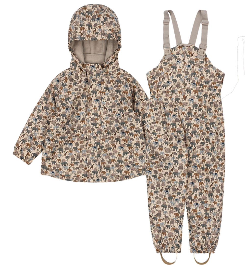 Konges Sløjd Regenkleding m. Bretellen - Fleece Voering - PU - S