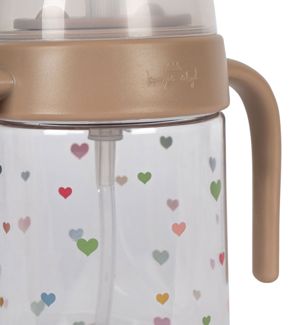 Konges Sløjd Cup w. Handle/Straws - 330 mL - Multi Hearts
