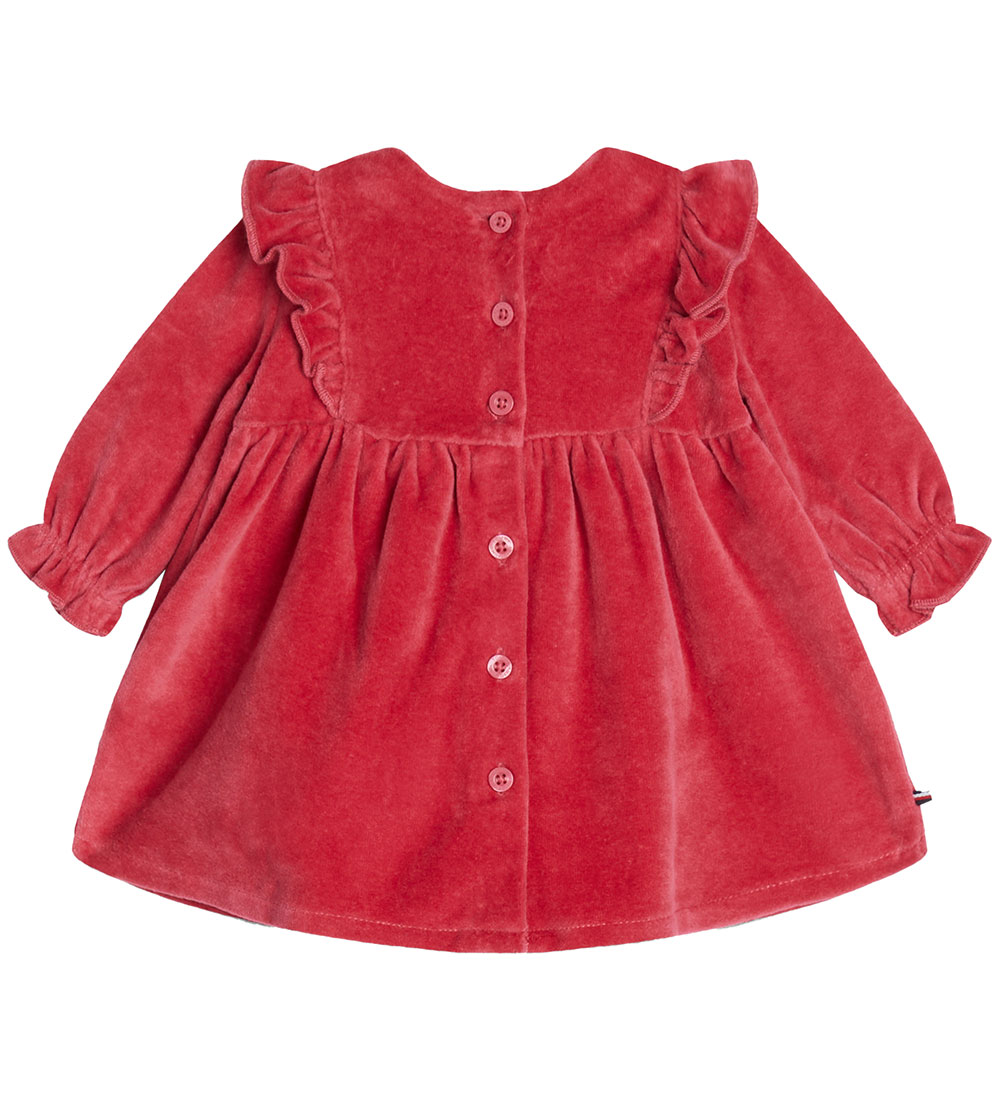 Tommy Hilfiger Kleid - Velours - Erbe Pink