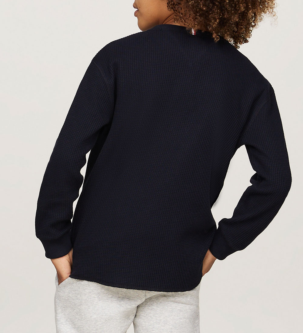 Tommy Hilfiger Blouse - Flag Mini Waffle - Desert Cloud