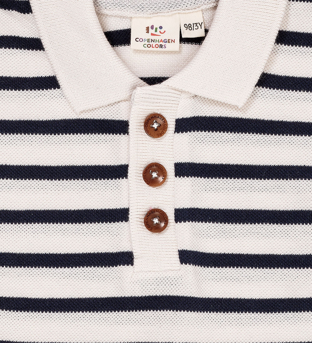 Copenhagen Colors Polo - Navy/Cream Stripe