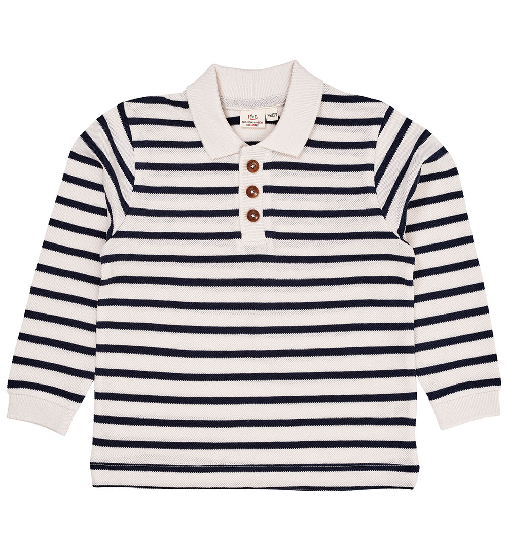 Copenhagen Colors Polo - Navy/Cream Stripe