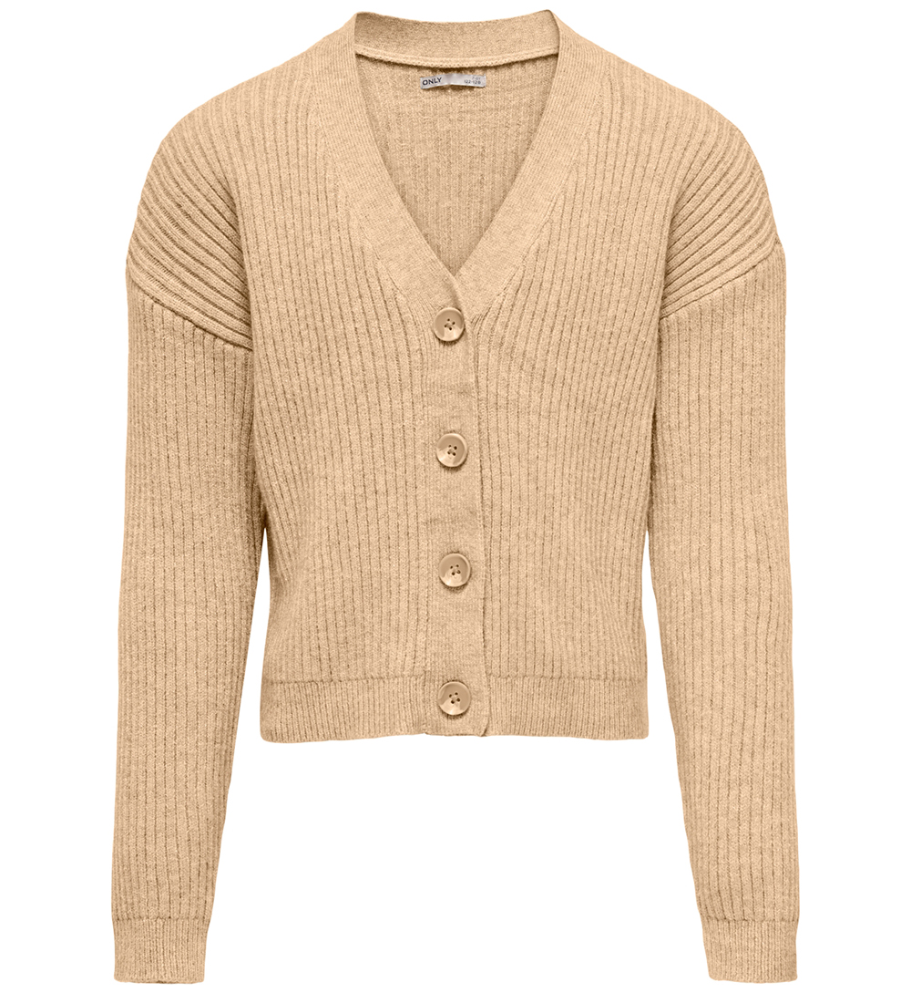 Kids Only Cardigan - Knitted - KogMandy - Beige