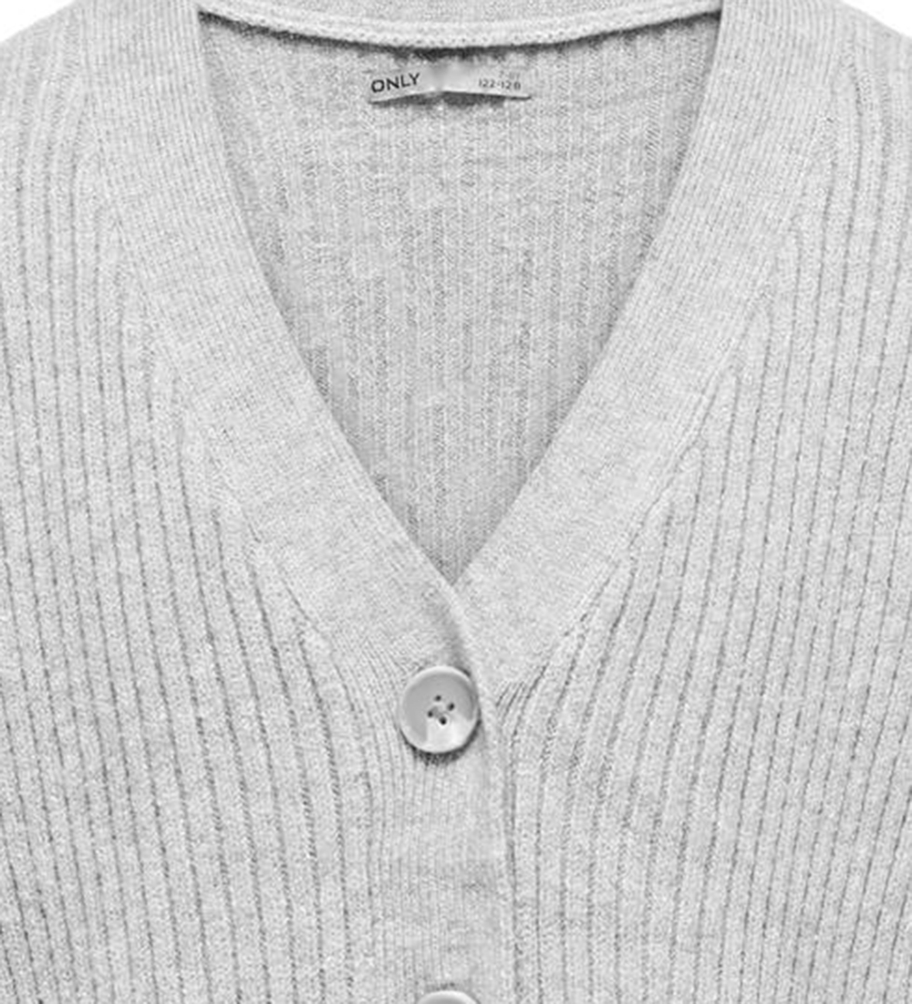 Kids Only Cardigan - Knitted - KogMandy - Light Grey Melange