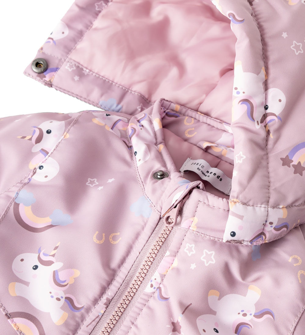 Name It Padded Jacket - NbdMaxi - Mauve Shadows/Unicorn