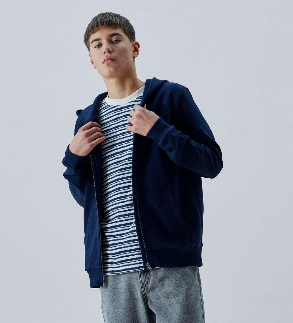 LMTD Cardigan w. Hood - Noos - NlnNizu - Navy Blazer