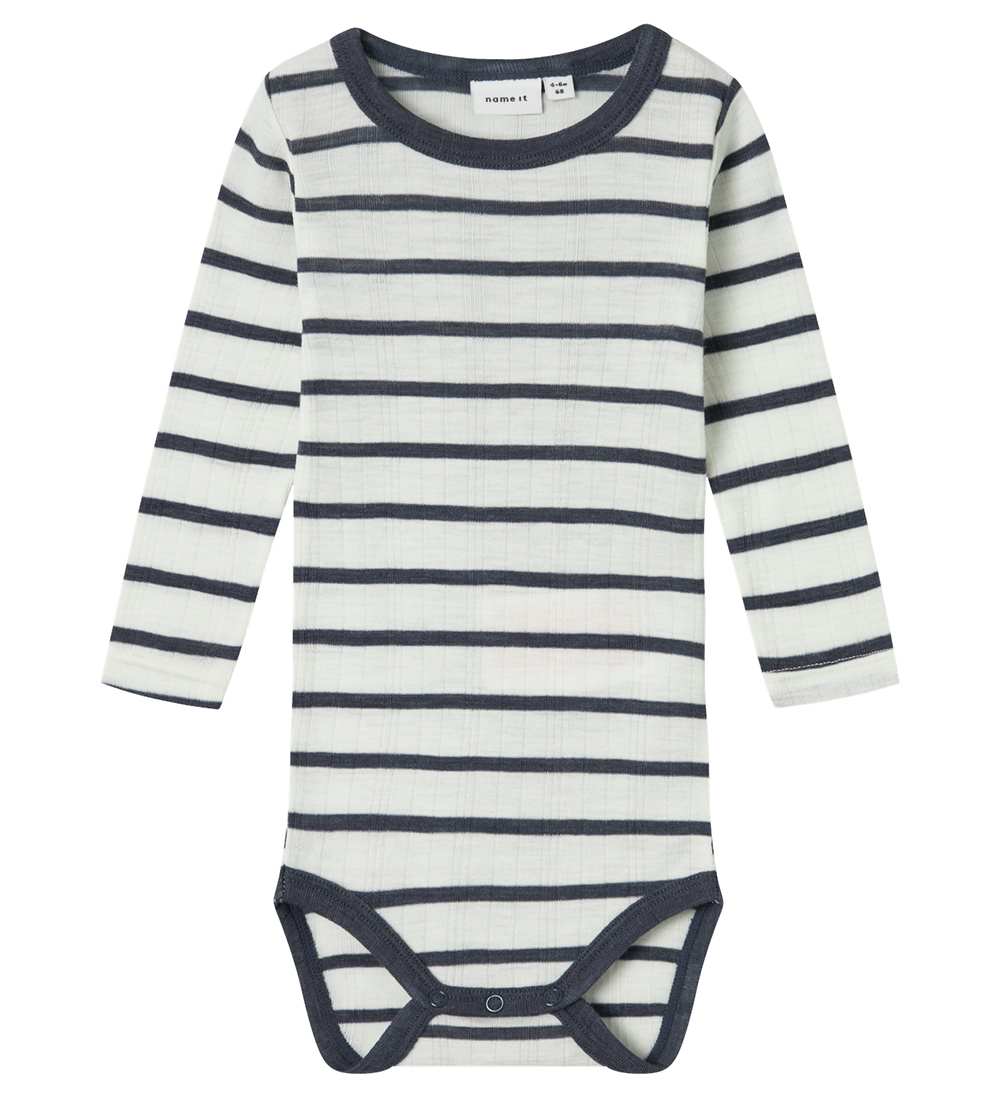 Name It Bodysuit L/æ - Wool - NbmWang - Snow White/Ombre