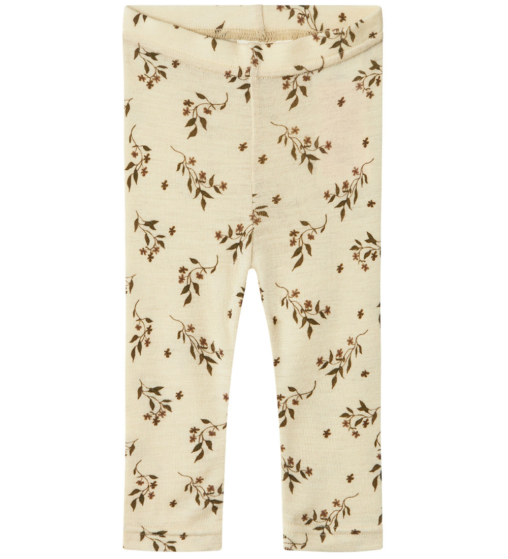 Lil' Atelier Leggings - Wool/Modal - NbfNimo - Sandshell