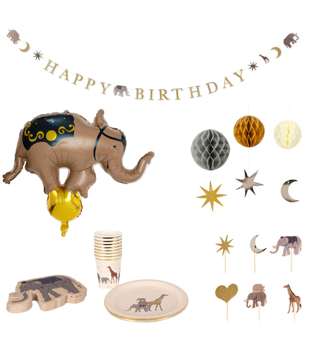 Konges Sløjd Birthday set for 8 people - 49 Parts - Safari