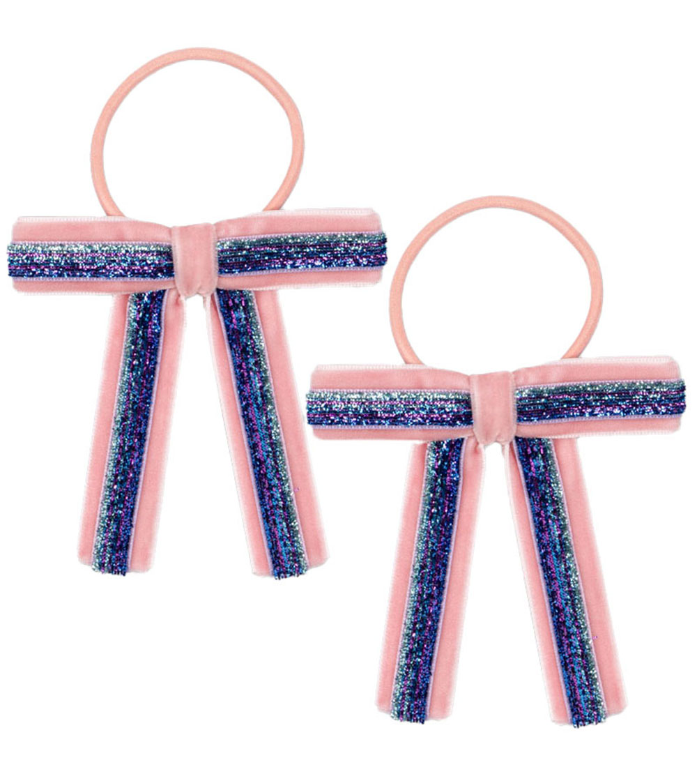 Konges Sløjd Hair Tie w. Bow - Velvet Bow - 2-Pack - Mellow