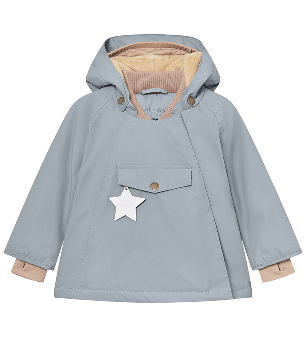 Mini A Ture Winterjas - Wang Fleece - Citadel Blue