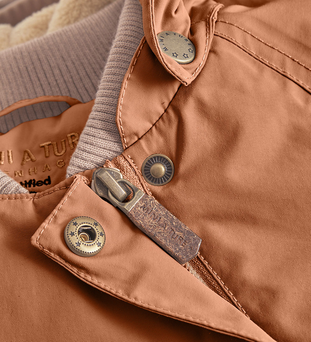 Mini A Ture Winterjas - Wang Fleece - Pecannoot Brown