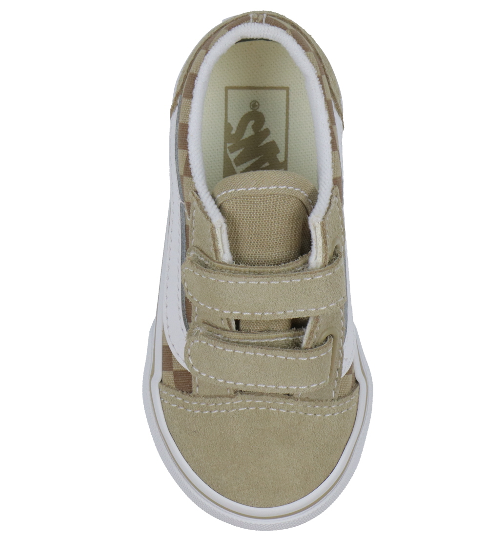 Chaussures Vans - Old Skool V Neutral Damier - Brown/Vrai White