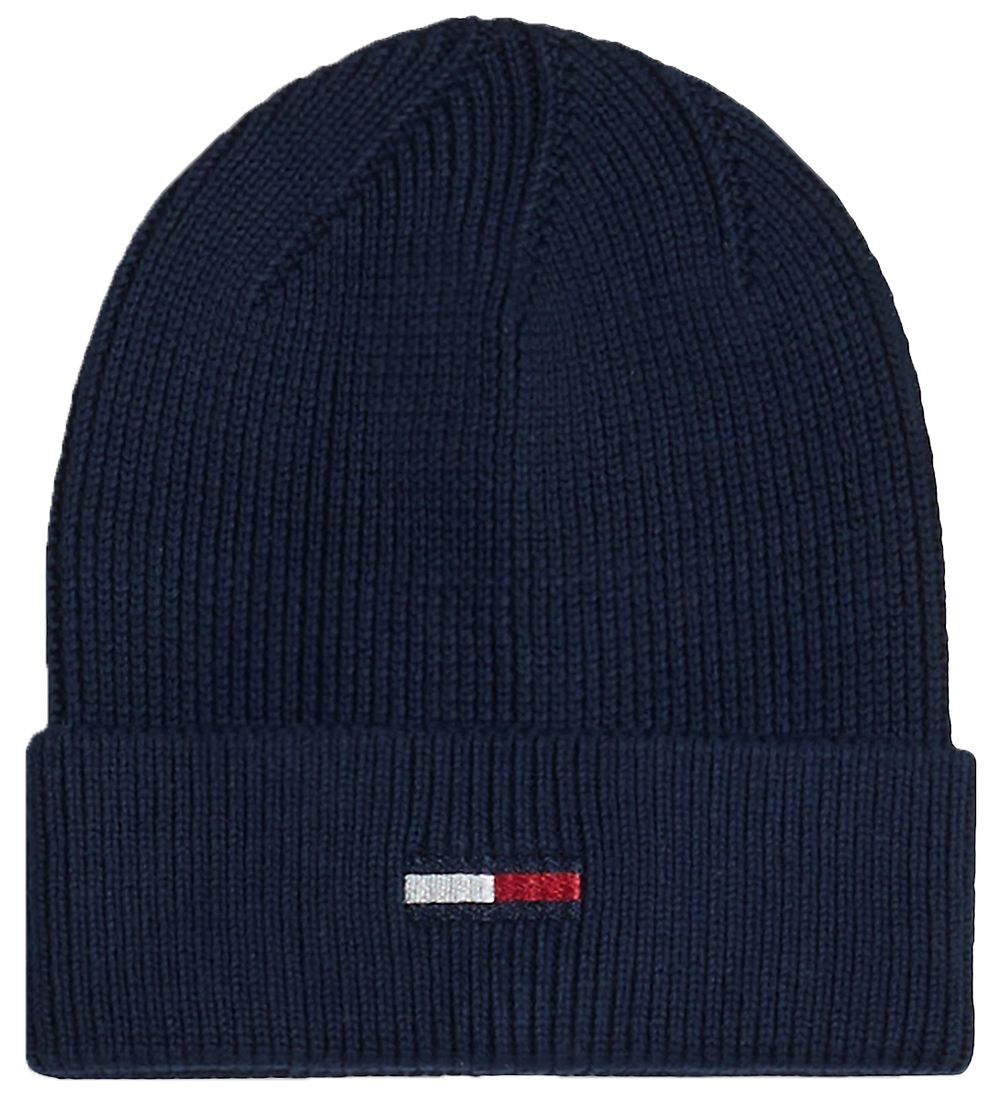 Tommy Hilfiger Beanie - Knitted - Elongated Flag - Black